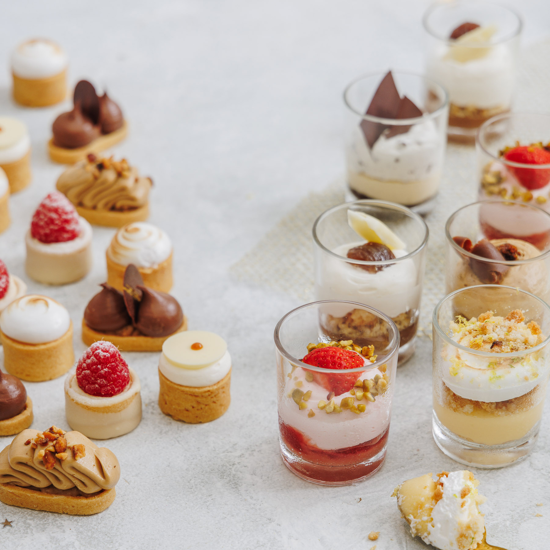 Verrines sucrées et mignardises